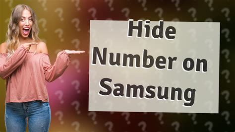 How do I hide my number on Samsung s22?